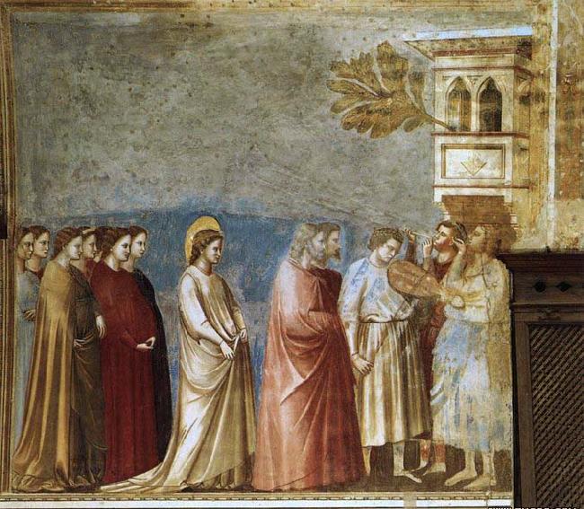 GIOTTO di Bondone . Wedding Procession Germany oil painting art